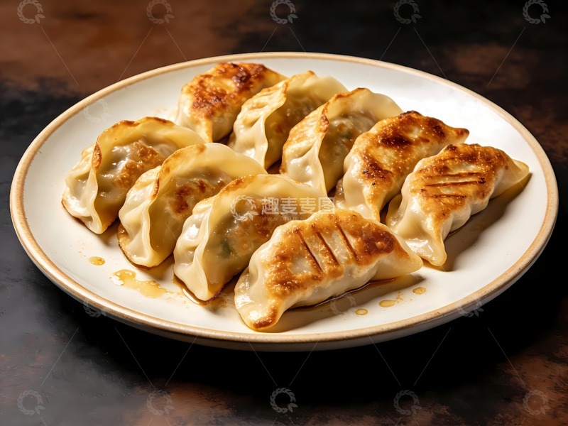 高清大图下载【趣麦麦图】一盘煎饺子图片