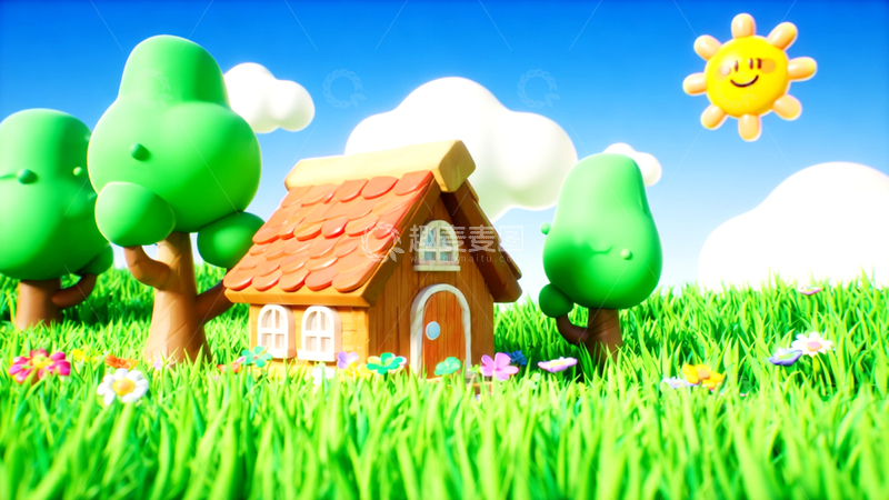 高清大图下载【趣麦麦图】阳光下的梦想小屋