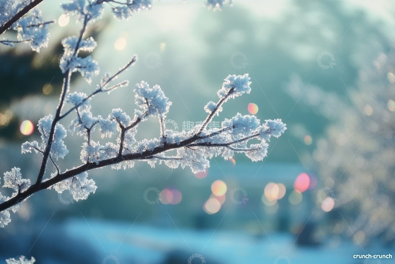 高清大图下载【趣麦麦图】树枝霜花冰霜美景