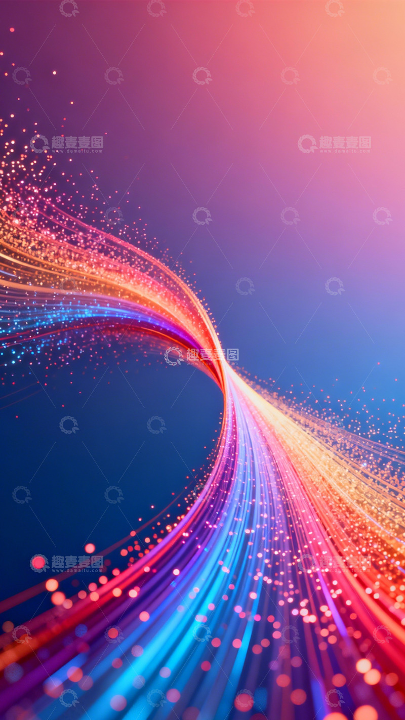 高清大图下载【趣麦麦图】彩光织梦未来科技之韵1