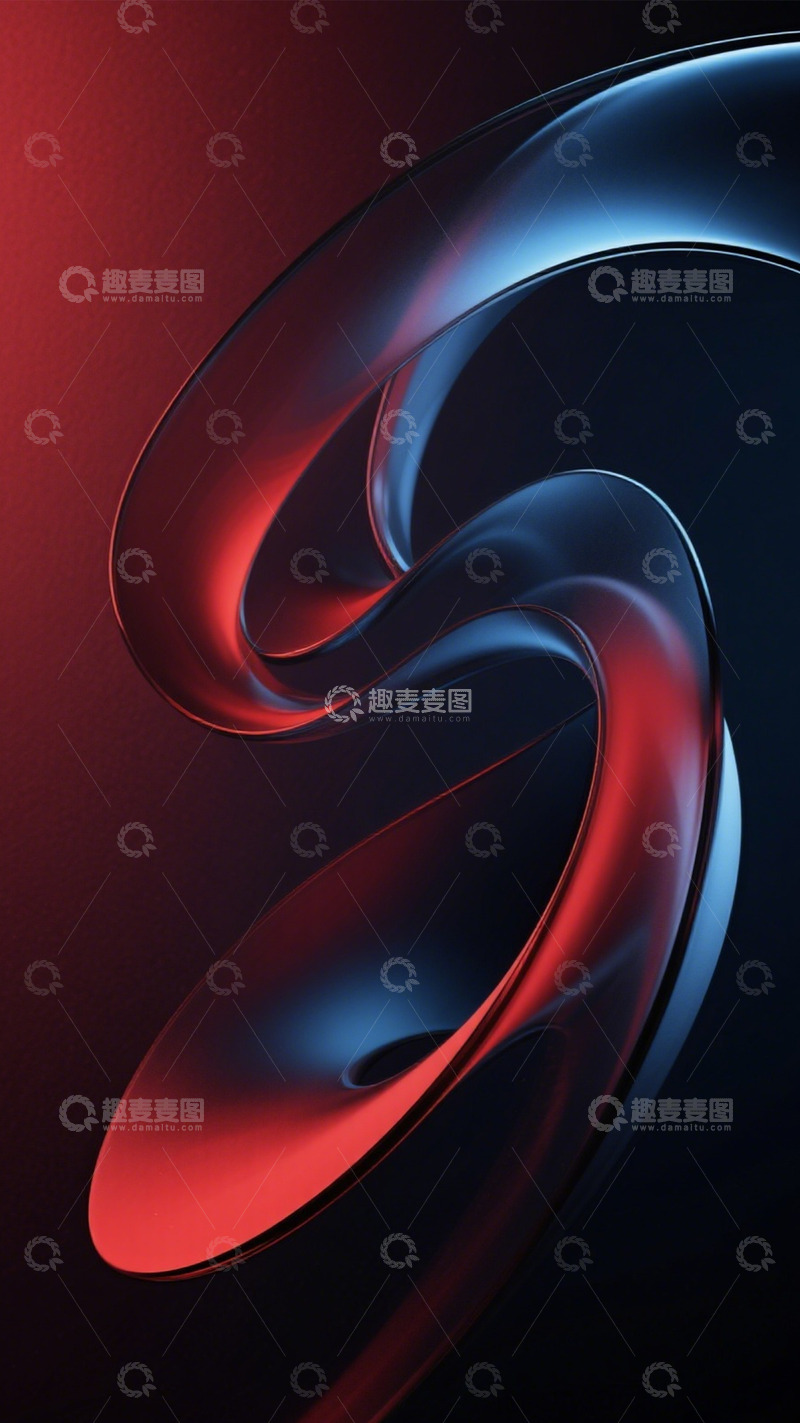 高清大图下载【趣麦麦图】赤蓝涡旋烈光痕1