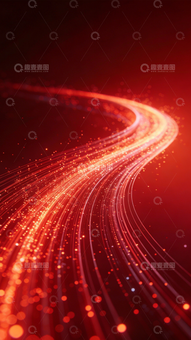 高清大图下载【趣麦麦图】红光流轨数字科技之舞3