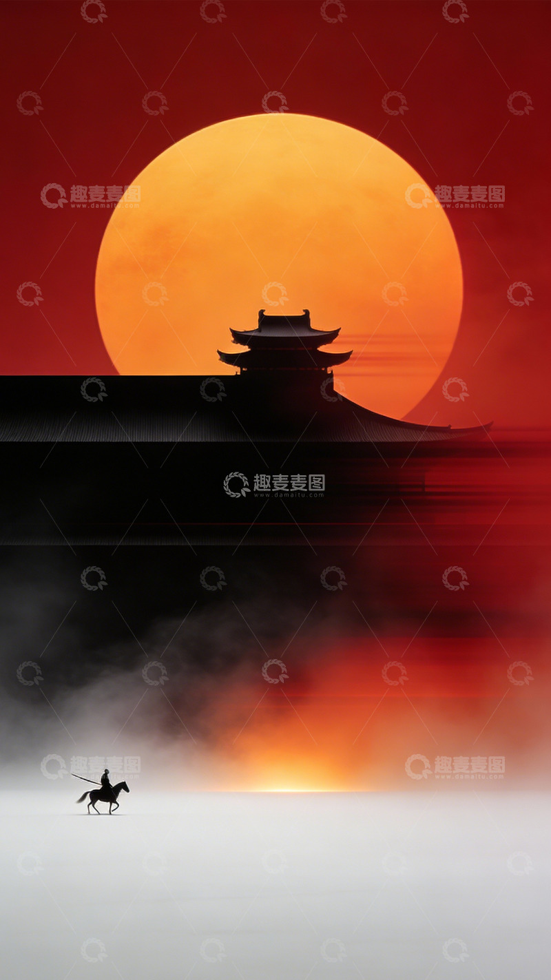 高清大图下载【趣麦麦图】赤阳古亭雾中侠客行2