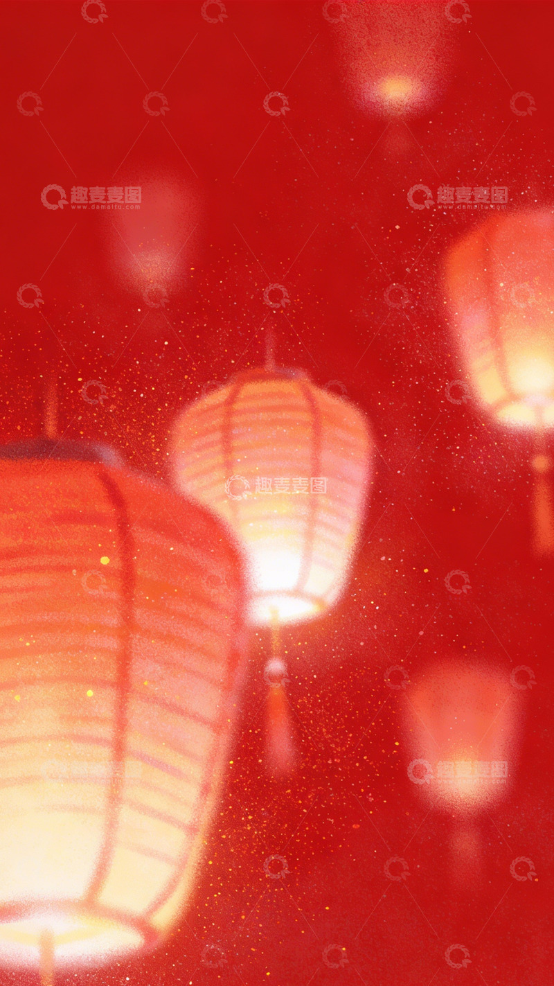 高清大图下载【趣麦麦图】红灯暖光新春喜庆之韵1