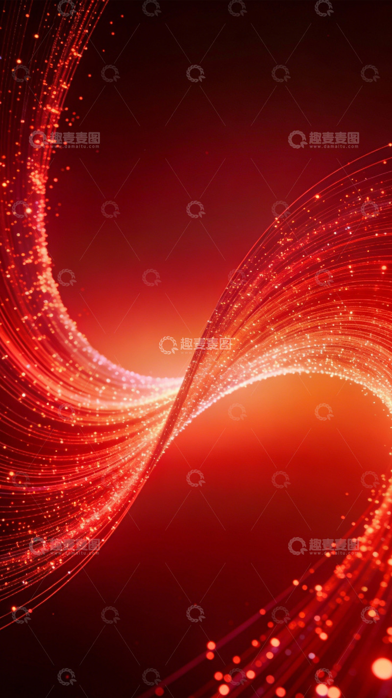 高清大图下载【趣麦麦图】红光流轨数字科技之舞2