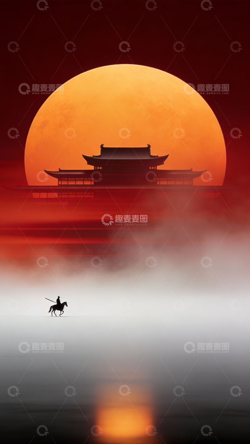 高清大图下载【趣麦麦图】赤阳古亭雾中侠客行3