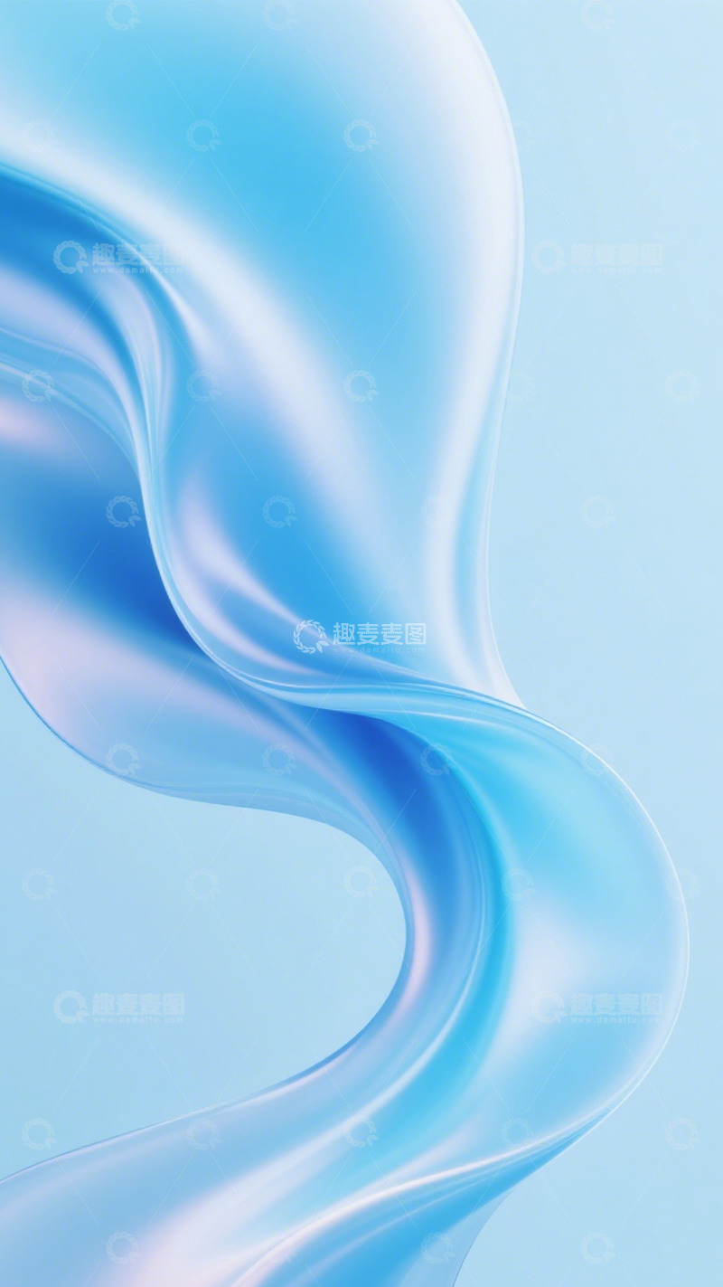 高清大图下载【趣麦麦图】蓝绸缠卷浸柔光2