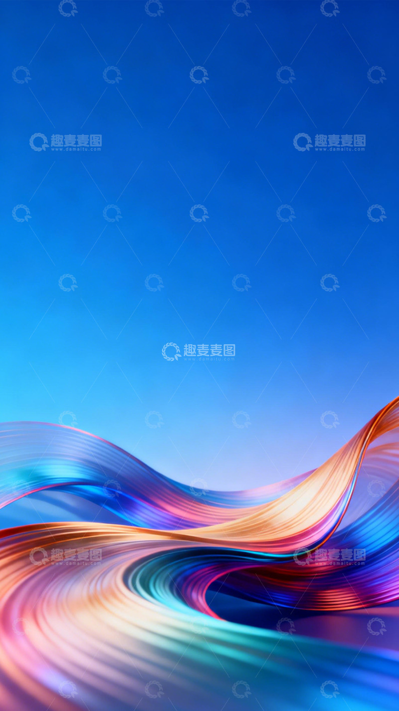 高清大图下载【趣麦麦图】幻彩流光绘蓝空2