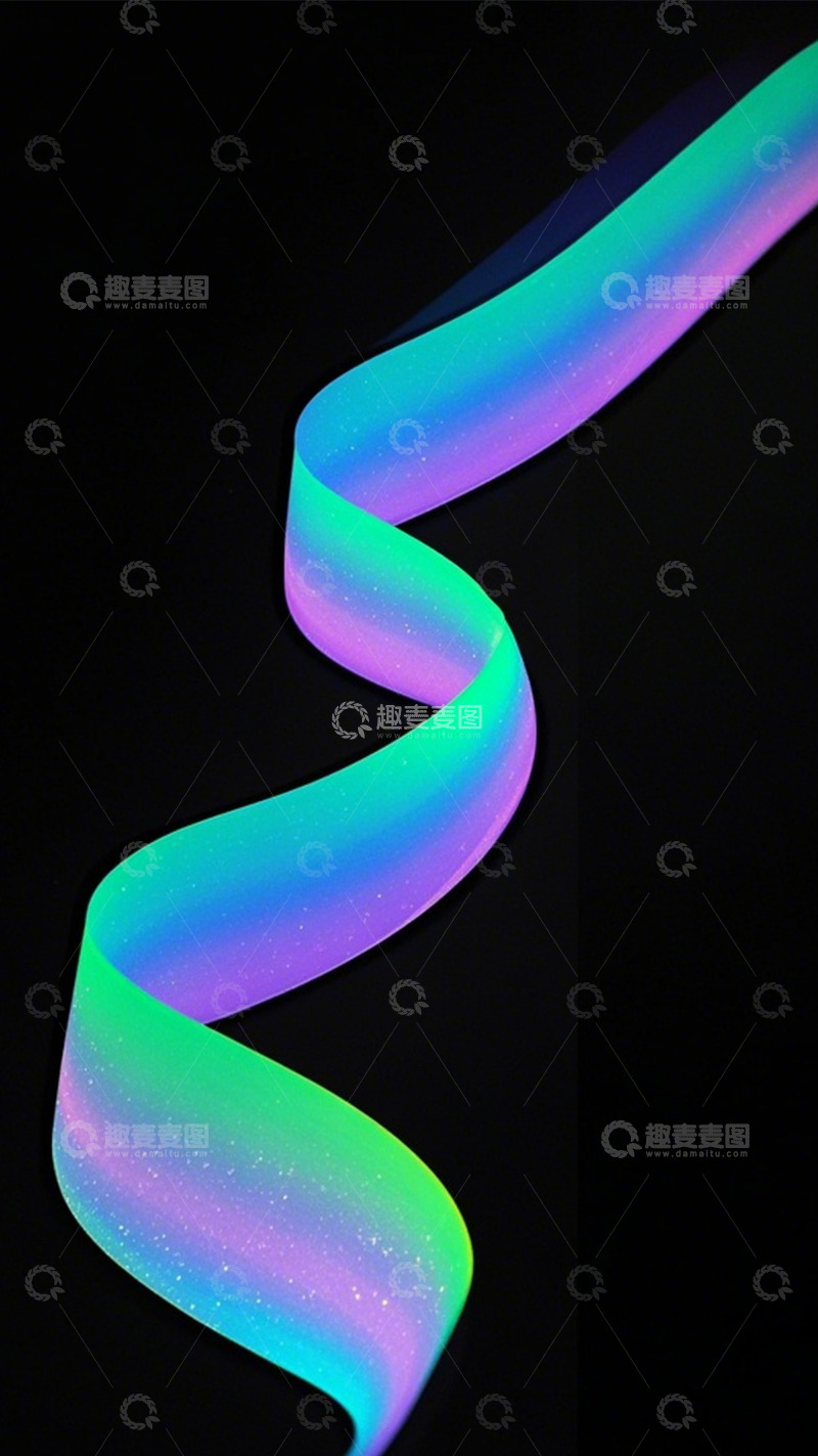 高清大图下载【趣麦麦图】幻彩光绸旋夜境