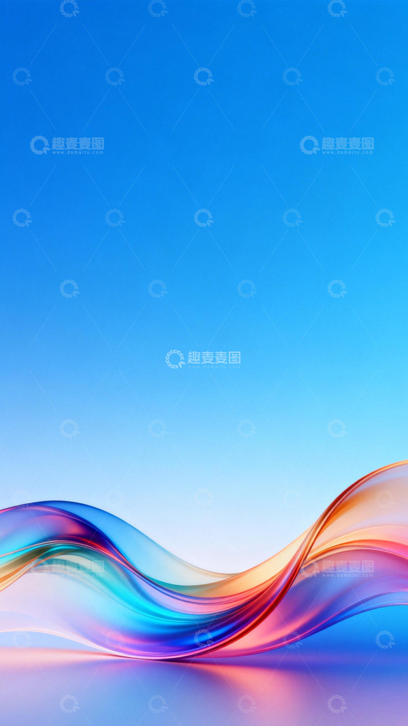 高清大图下载【趣麦麦图】幻彩流光绘蓝空