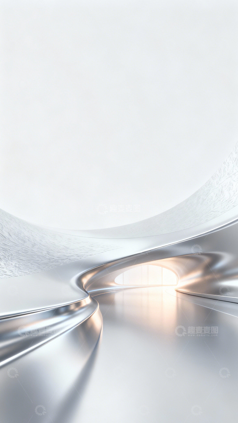 高清大图下载【趣麦麦图】银质曲线的极简光影境
