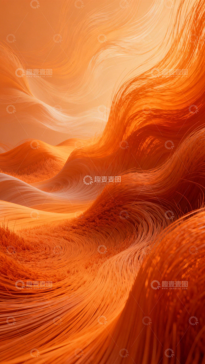 高清大图下载【趣麦麦图】橙涡裹发丝的沉浸柔境2