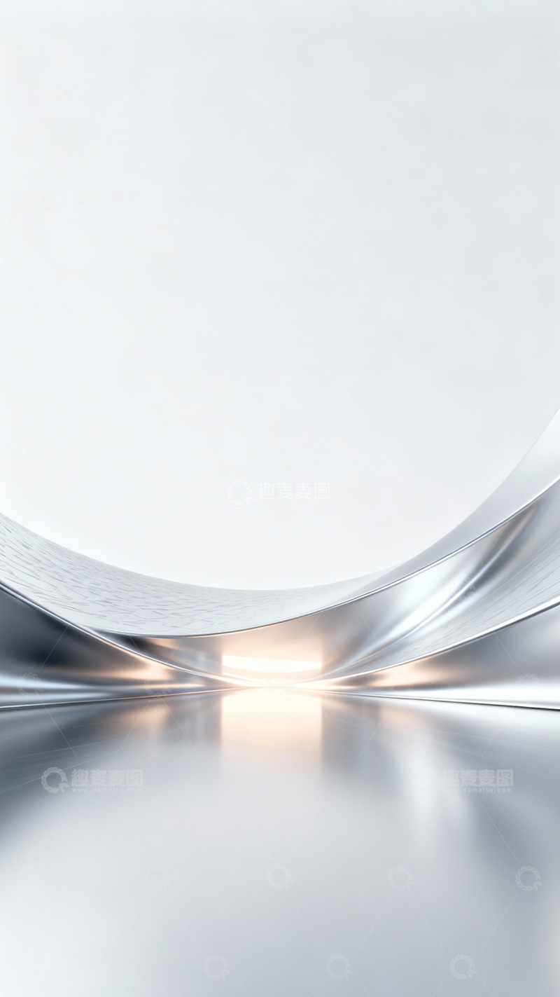 高清大图下载【趣麦麦图】银质曲线的极简光影境3