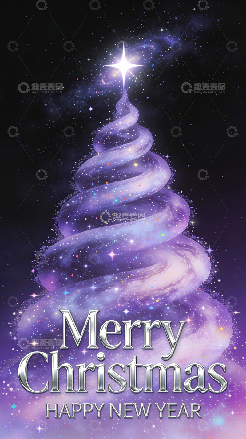 高清大图下载【趣麦麦图】星空里的螺旋圣诞绮梦3