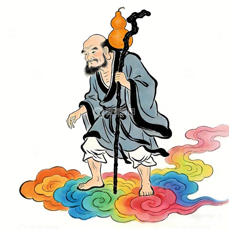 高清大图下载【趣麦麦图】八仙铁拐李图片