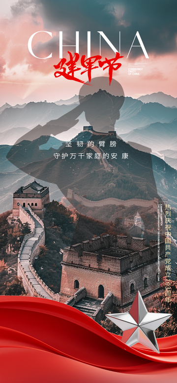 建军节宣传海报
