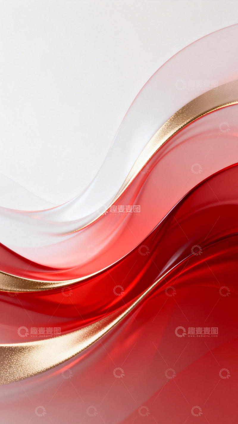 高清大图下载【趣麦麦图】-红白丝浪缀金边的轻奢感2