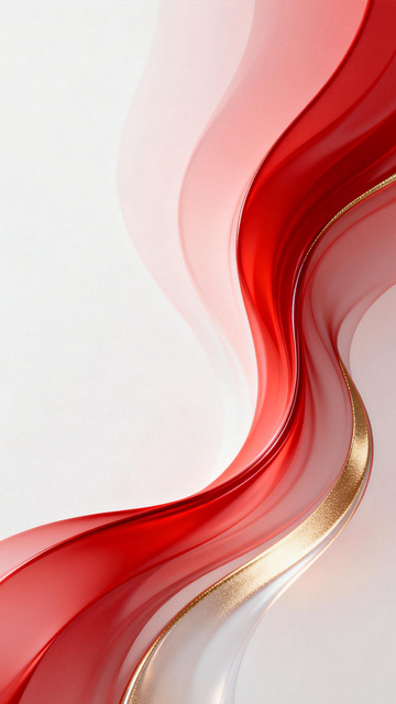 红白丝浪缀金边的轻奢感