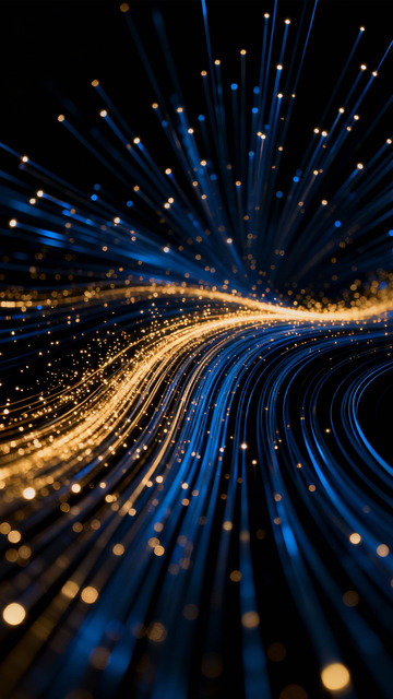 深蓝中绽放的金芒光轨3