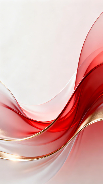 红白丝浪缀金边的轻奢感1