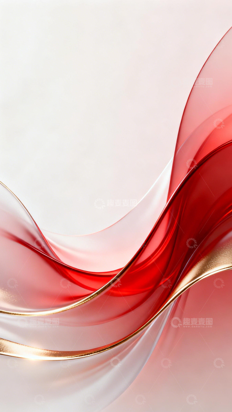 高清大图下载【趣麦麦图】-红白丝浪缀金边的轻奢感1