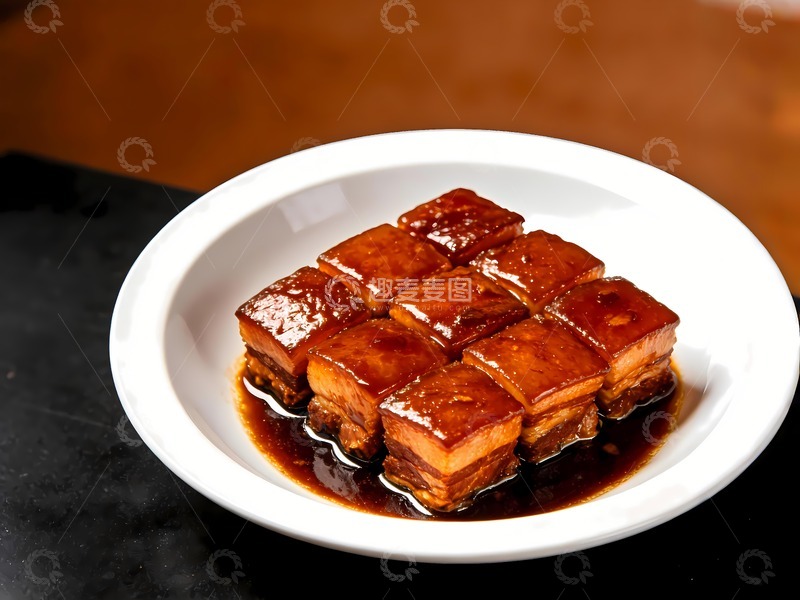 高清大图下载【趣麦麦图】一盘东坡肉图片
