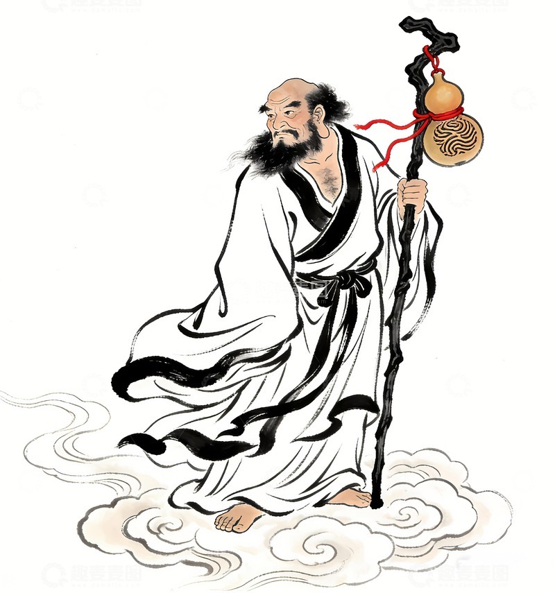 高清大图下载【趣麦麦图】铁拐李画像图片
