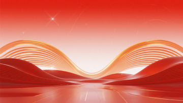 红色抽象波浪现代背景设计