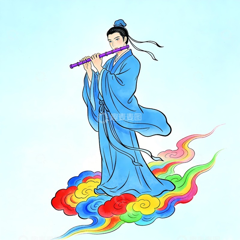 高清大图下载【趣麦麦图】八仙过海韩湘子