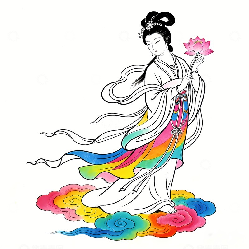 高清大图下载【趣麦麦图】八仙何仙姑图片