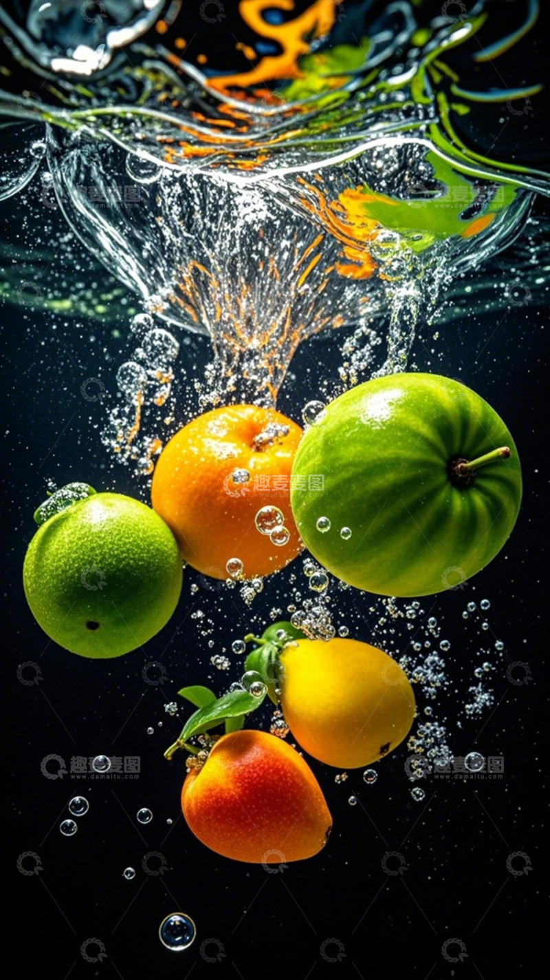 高清大图下载【趣麦麦图】水果溅水艺术摄影