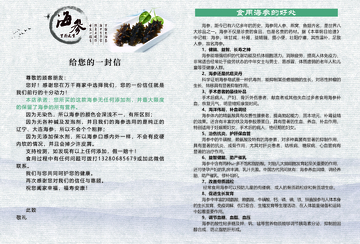 海参宣传信纸模板