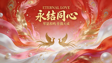 龙凤呈祥婚礼庆典背景1