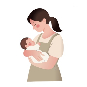 温馨母婴插画设计元素