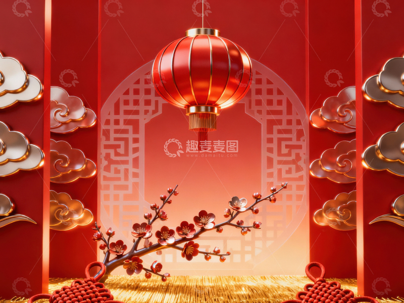 高清大图下载【趣麦麦图】新年元旦春节背景_普屏570
