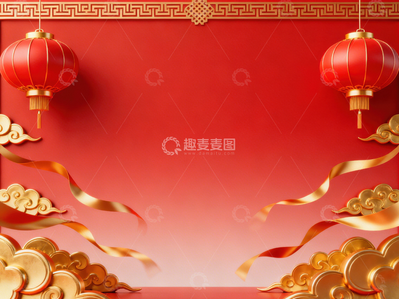 高清大图下载【趣麦麦图】新年元旦春节背景_普屏561