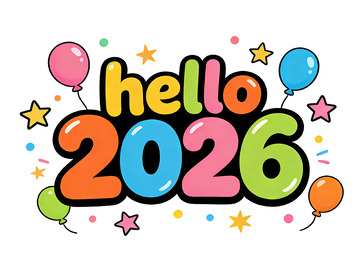 彩球迎新年图案设计元素