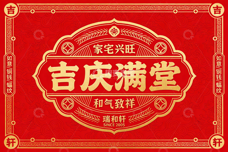 高清大图下载【趣麦麦图】瑞和轩吉庆：家宅兴旺的祥和图景