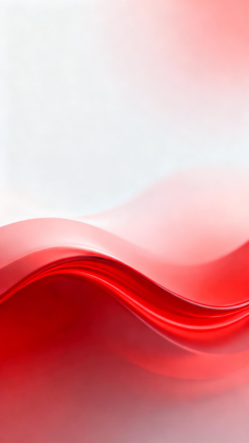 红色流畅曲线抽象艺术