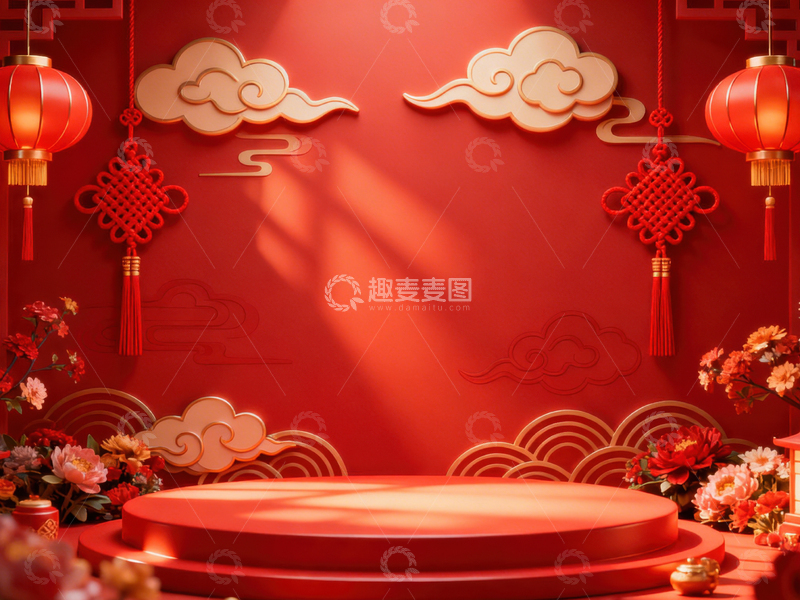 高清大图下载【趣麦麦图】新年元旦春节背景_普屏640