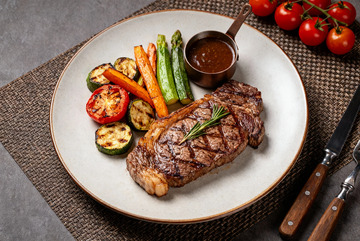 西餐牛排美食摄影图片