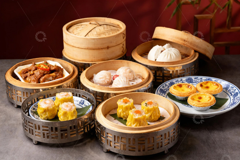 高清大图下载【趣麦麦图】中式点心套餐摄影