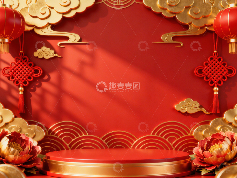 高清大图下载【趣麦麦图】新年元旦春节背景_普屏627