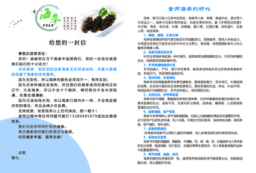 绿色健康海参宣传信纸