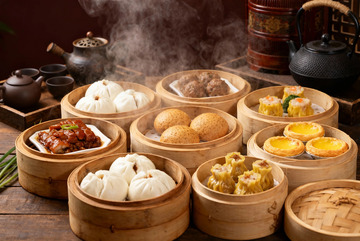 中式点心蒸笼美食摄影