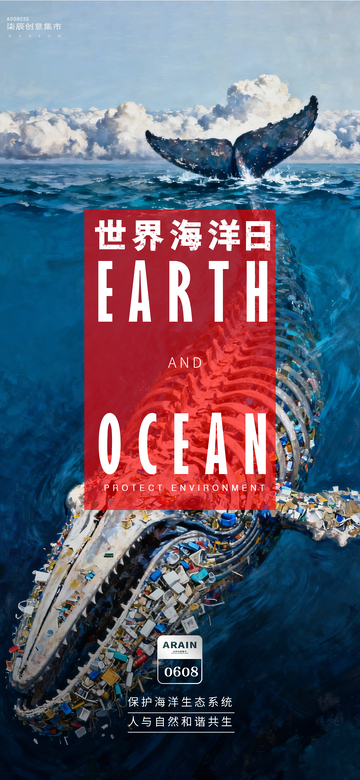 海洋地球环保保护宣传海报