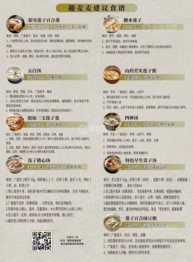 源文件下载【趣麦麦图】趣麦建议食谱菜单