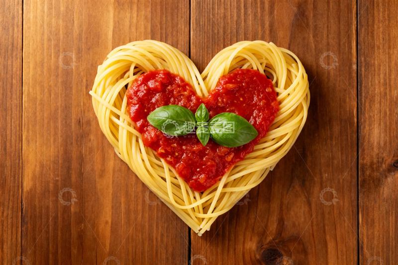 高清大图下载【趣麦麦图】心形意大利面美食摄影