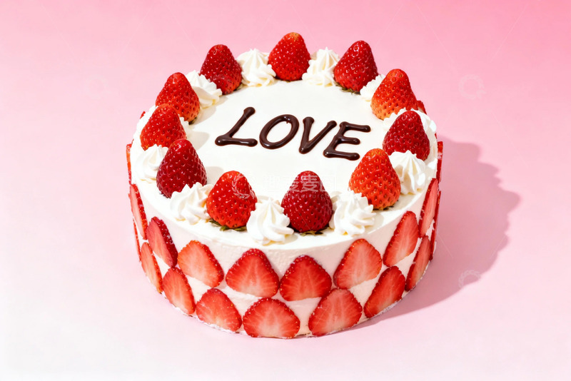 高清大图下载【趣麦麦图】草莓蛋糕浪漫爱情甜品