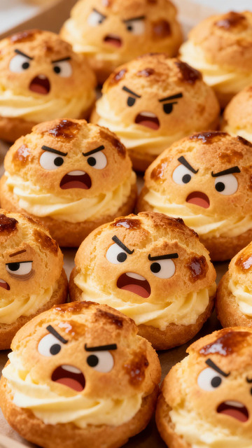 卡通泡芙甜点美食摄影